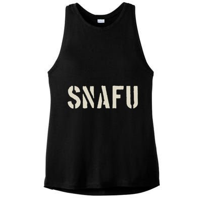 Fubar And Snafu Military And Veteran Humor Ladies PosiCharge Tri-Blend Wicking Tank