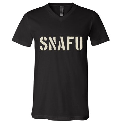 Fubar And Snafu Military And Veteran Humor V-Neck T-Shirt