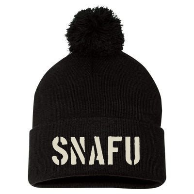 Fubar And Snafu Military And Veteran Humor Pom Pom 12in Knit Beanie
