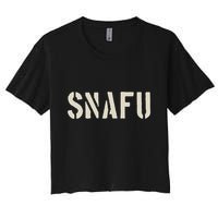 Fubar And Snafu Military And Veteran Humor Women's Crop Top Tee