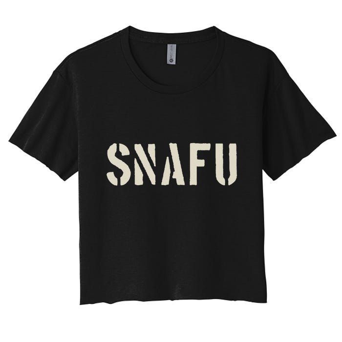 Fubar And Snafu Military And Veteran Humor Women's Crop Top Tee