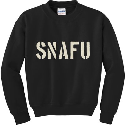 Fubar And Snafu Military And Veteran Humor Kids Sweatshirt