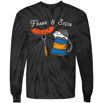 Frank And Stein Funny German Bavarian Oktoberfest Tie-Dye Long Sleeve Shirt