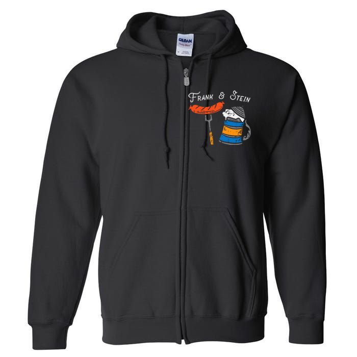 Frank And Stein Funny German Bavarian Oktoberfest Full Zip Hoodie