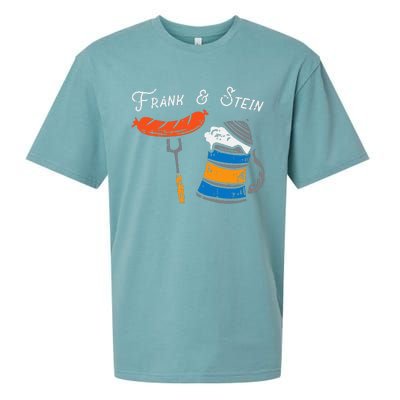 Frank And Stein Funny German Bavarian Oktoberfest Sueded Cloud Jersey T-Shirt