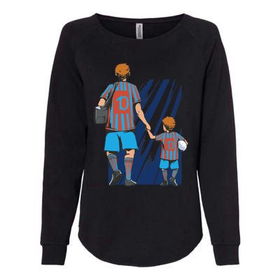 Father And Son Soccer Fans Womens California Wash Sweatshirt