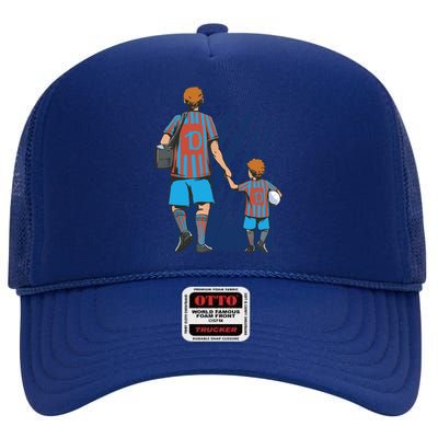 Father And Son Soccer Fans High Crown Mesh Back Trucker Hat