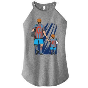 Father And Son Soccer Fans Women’s Perfect Tri Rocker Tank