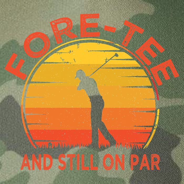 ForeTee And Still On Par Funny 40th Birthday Golfer Legacy Tie Dye Trucker Hat