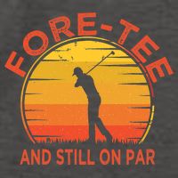 ForeTee And Still On Par Funny 40th Birthday Golfer Vector Backpack
