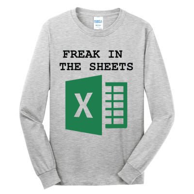 Funny Accountant Spreadsheet Freak In The Sheets Tall Long Sleeve T-Shirt