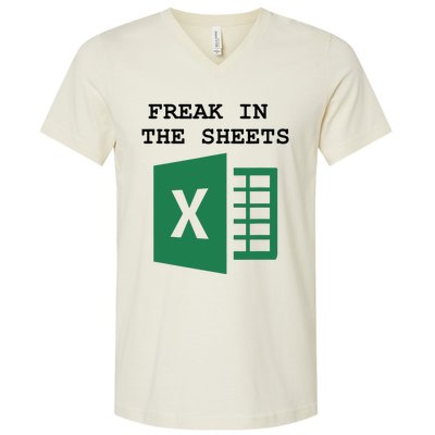 Funny Accountant Spreadsheet Freak In The Sheets V-Neck T-Shirt