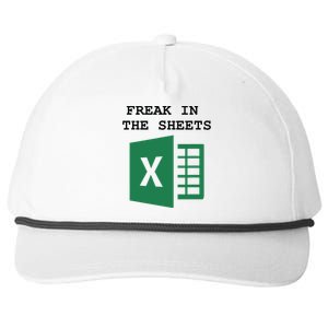 Funny Accountant Spreadsheet Freak In The Sheets Snapback Five-Panel Rope Hat