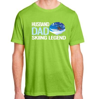 Funny Alpine Skiing Husband Dad Skiing Legend Gift Adult ChromaSoft Performance T-Shirt