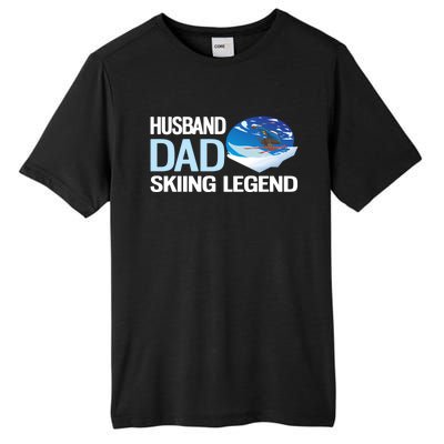 Funny Alpine Skiing Husband Dad Skiing Legend Gift Tall Fusion ChromaSoft Performance T-Shirt