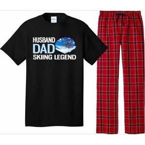 Funny Alpine Skiing Husband Dad Skiing Legend Gift Pajama Set