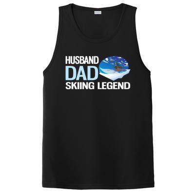 Funny Alpine Skiing Husband Dad Skiing Legend Gift PosiCharge Competitor Tank