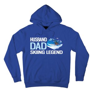 Funny Alpine Skiing Husband Dad Skiing Legend Gift Hoodie