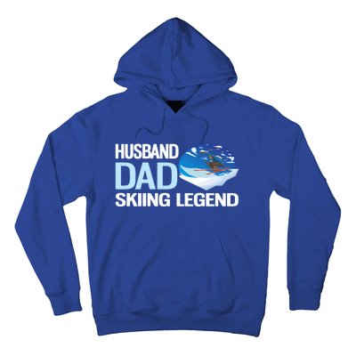 Funny Alpine Skiing Husband Dad Skiing Legend Gift Hoodie