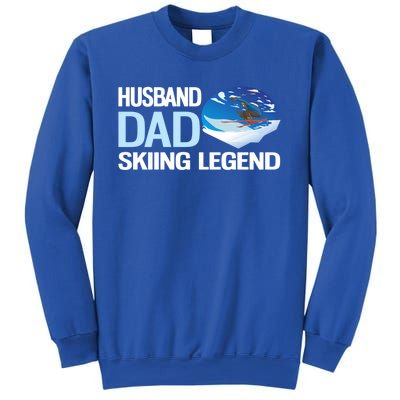 Funny Alpine Skiing Husband Dad Skiing Legend Gift Sweatshirt