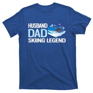 Funny Alpine Skiing Husband Dad Skiing Legend Gift T-Shirt