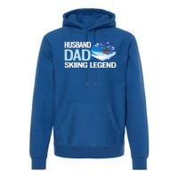 Funny Alpine Skiing Husband Dad Skiing Legend Gift Premium Hoodie