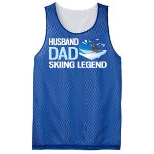 Funny Alpine Skiing Husband Dad Skiing Legend Gift Mesh Reversible Basketball Jersey Tank