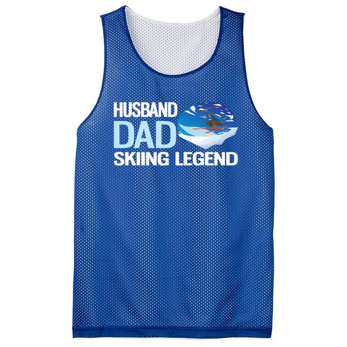 Funny Alpine Skiing Husband Dad Skiing Legend Gift Mesh Reversible Basketball Jersey Tank