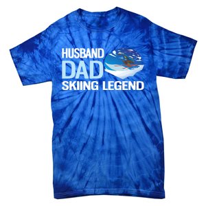 Funny Alpine Skiing Husband Dad Skiing Legend Gift Tie-Dye T-Shirt