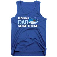 Funny Alpine Skiing Husband Dad Skiing Legend Gift Tank Top