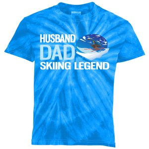 Funny Alpine Skiing Husband Dad Skiing Legend Gift Kids Tie-Dye T-Shirt