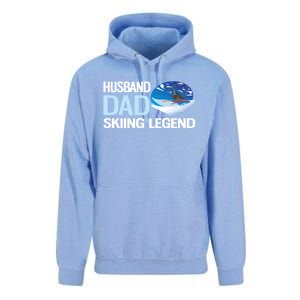 Funny Alpine Skiing Husband Dad Skiing Legend Gift Unisex Surf Hoodie