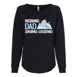 Funny Alpine Skiing Husband Dad Skiing Legend Gift Womens California Wash Sweatshirt