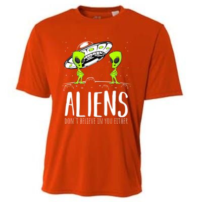 Funny Aliens Space Planets Stars Science Fans Lover Cooling Performance Crew T-Shirt