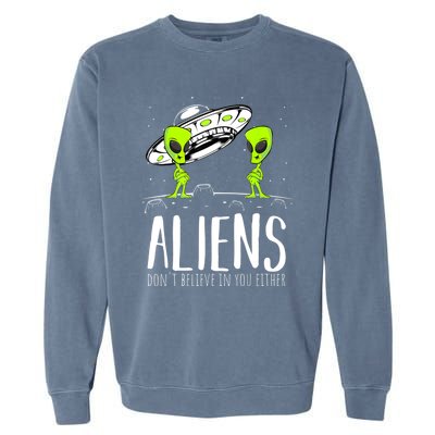 Funny Aliens Space Planets Stars Science Fans Lover Garment-Dyed Sweatshirt