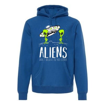 Funny Aliens Space Planets Stars Science Fans Lover Premium Hoodie