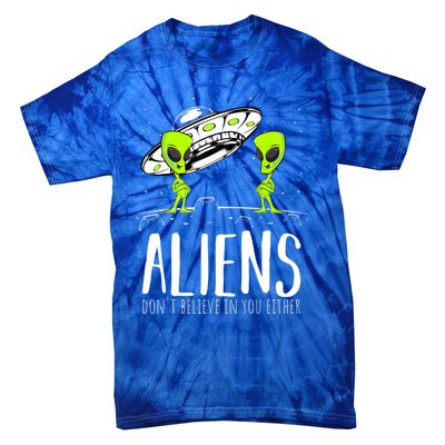 Funny Aliens Space Planets Stars Science Fans Lover Tie-Dye T-Shirt