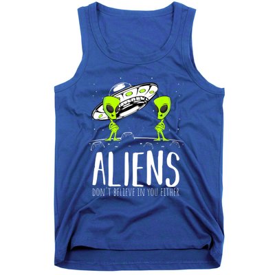 Funny Aliens Space Planets Stars Science Fans Lover Tank Top