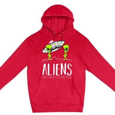 Funny Aliens Space Planets Stars Science Fans Lover Premium Pullover Hoodie