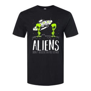 Funny Aliens Space Planets Stars Science Fans Lover Softstyle CVC T-Shirt