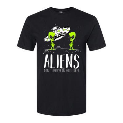 Funny Aliens Space Planets Stars Science Fans Lover Softstyle CVC T-Shirt