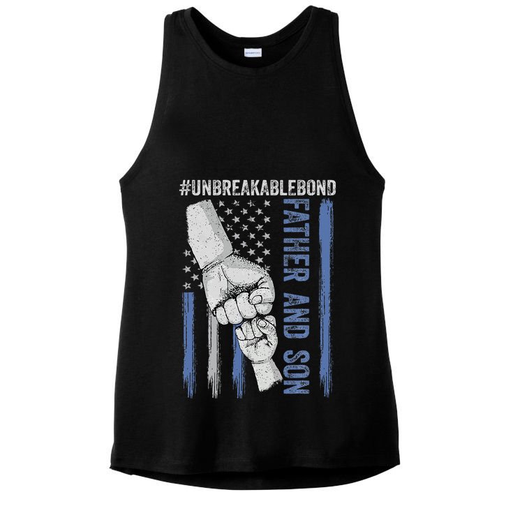 Father and Son Unbreakable Bond Father Day Gifts Ladies PosiCharge Tri-Blend Wicking Tank