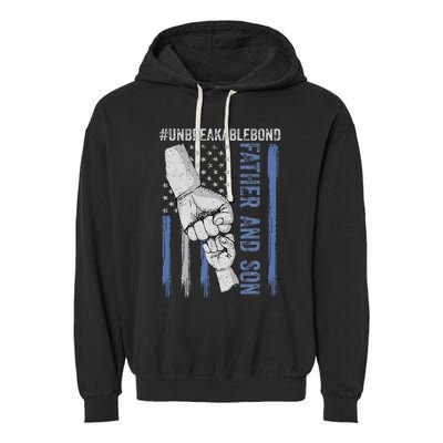 Father and Son Unbreakable Bond Father Day Gifts Garment-Dyed Fleece Hoodie