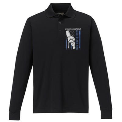 Father and Son Unbreakable Bond Father Day Gifts Performance Long Sleeve Polo