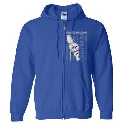 Father and Son Unbreakable Bond Father Day Gifts Full Zip Hoodie