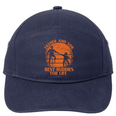 Father And Son Best Buddies For Life Gift 7-Panel Snapback Hat