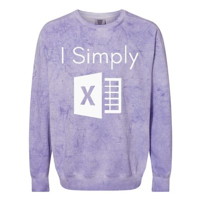 Funny Accountant Spreadsheet I Simply Excel Green Colorblast Crewneck Sweatshirt