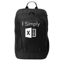 Funny Accountant Spreadsheet I Simply Excel Green City Backpack