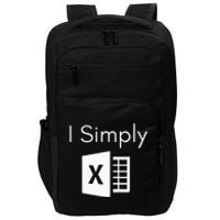 Funny Accountant Spreadsheet I Simply Excel Green Impact Tech Backpack