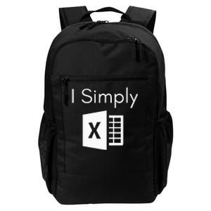 Funny Accountant Spreadsheet I Simply Excel Green Daily Commute Backpack